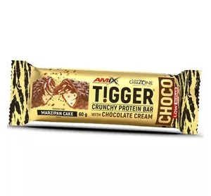Низкоуглеводный протеиновый батончик, TiggerZero Choco Protein Bar, Amix Nutrition  60г Торт с марципаном (14135004)