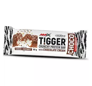 Низкоуглеводный протеиновый батончик, TiggerZero Choco Protein Bar, Amix Nutrition  60г Шоколад-кокос (14135004)